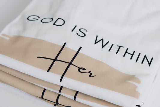 God is within her Tee shirt